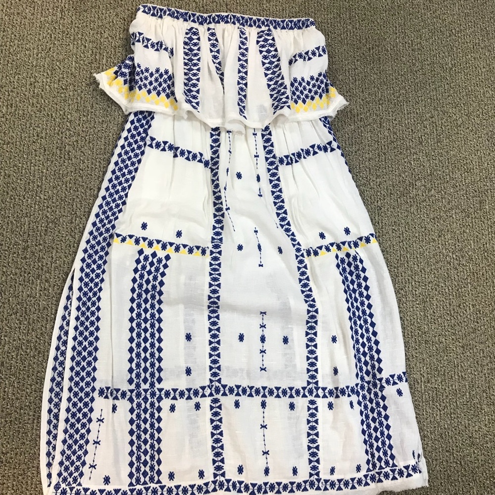 Free People wild Romance Embroidered Strapless